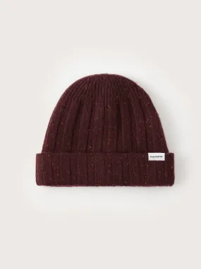 The Donegal Wool Beanie in Burgundy