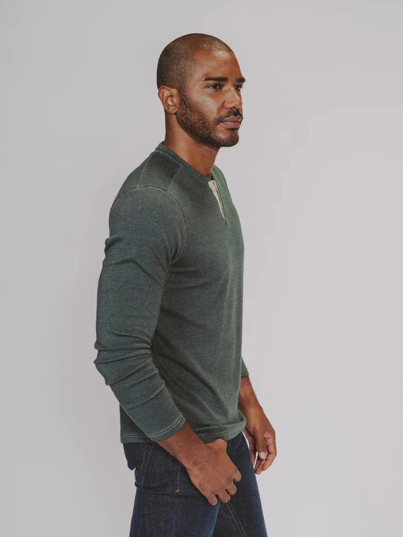 The Normal Brand | Puremeso | Two Button Henley | Men's | Green Gables