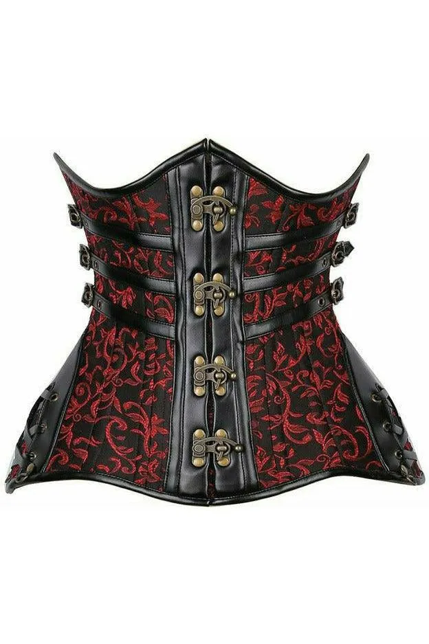 Top Drawer CURVY Steampunk Steel Double Boned Under Bust Corset