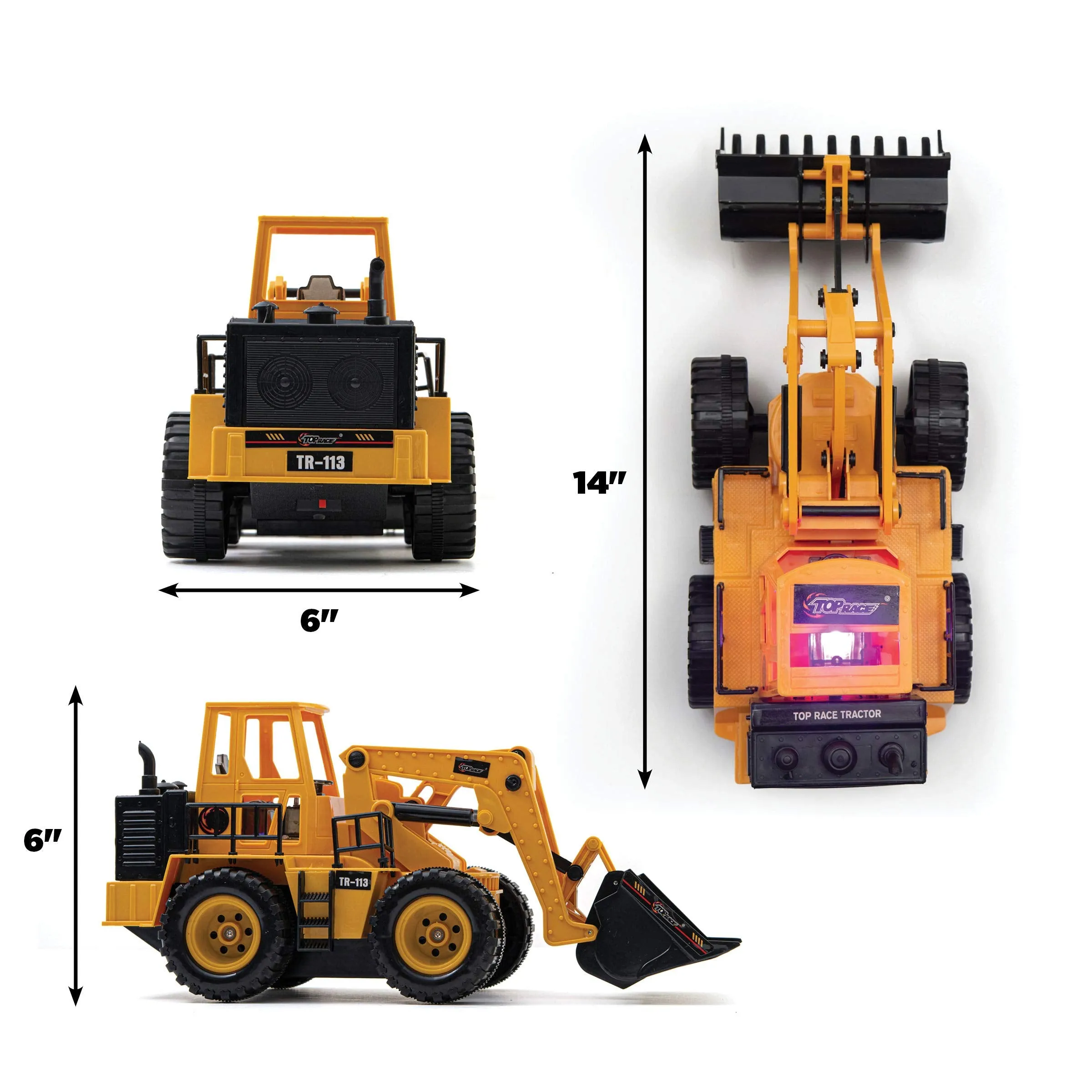 Tr113 5 Channel Full Functional Front Loader, Electric Rc Remote Control Construction Tra