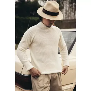 Turtleneck Sweater 100% Merino Wool Pullover - Men's Knit Jumper