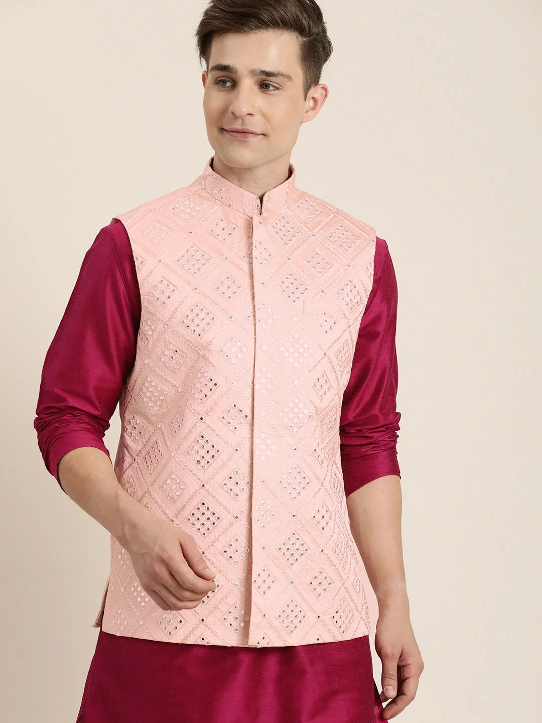 Vastramay Fuchsia & Pink Kurta Set