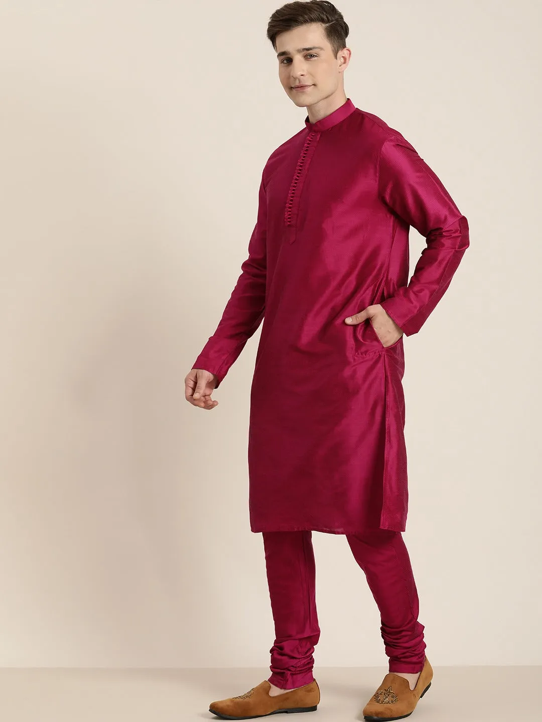 Vastramay Fuchsia & Pink Kurta Set