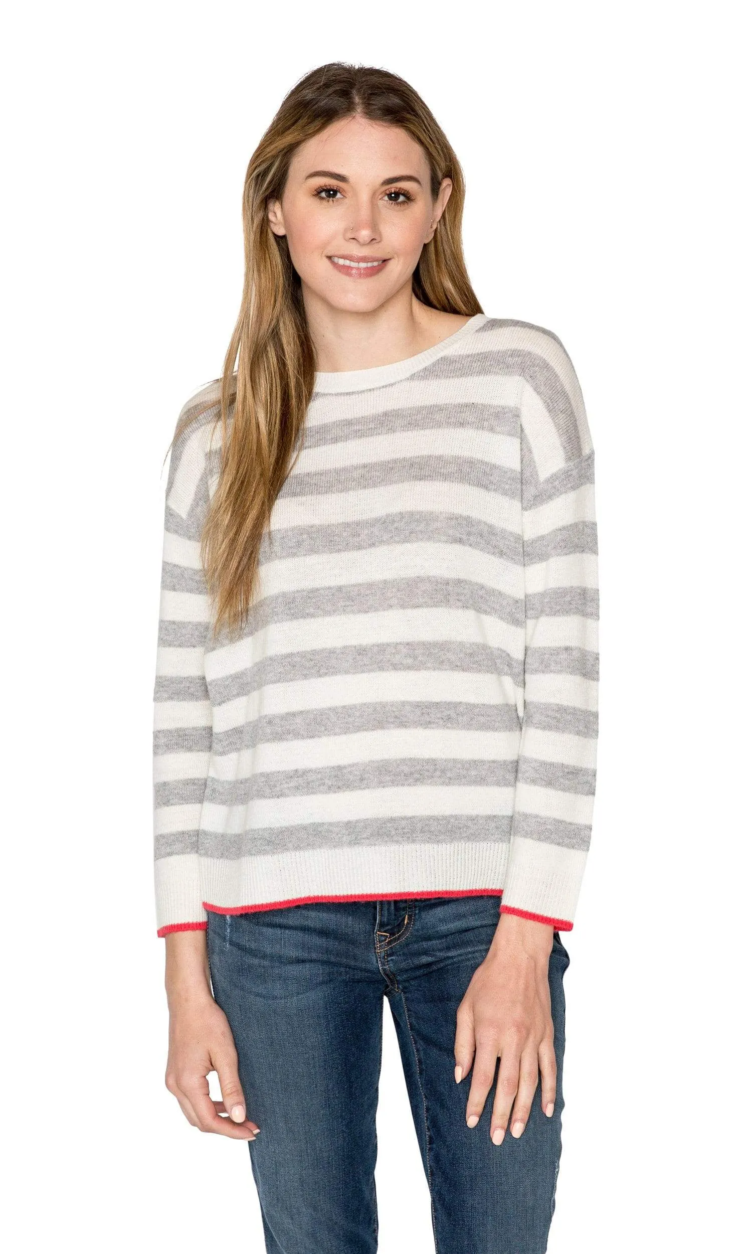 Velvet by Graham & Spencer Rylan Stripe Cashmere Blend Sweater