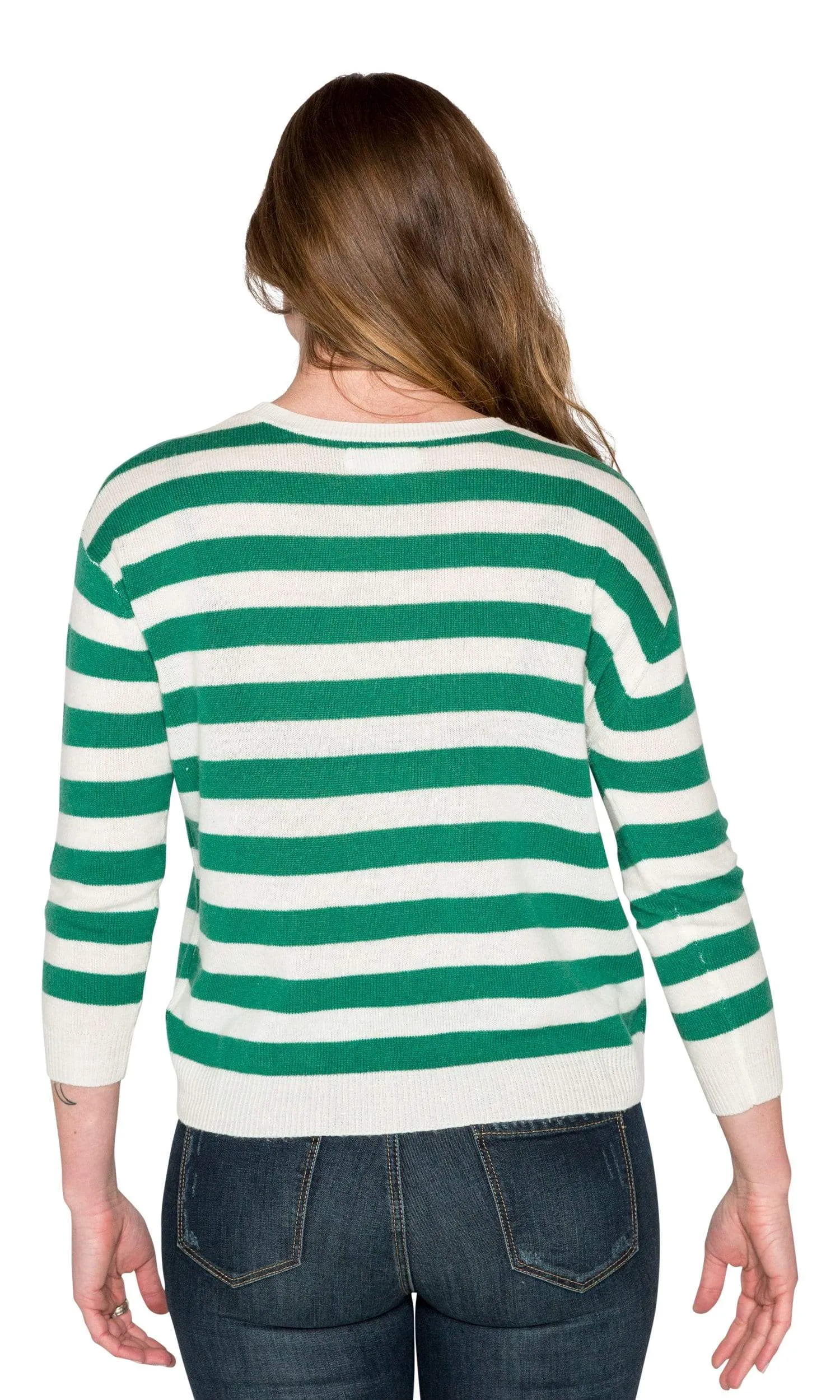 Velvet by Graham & Spencer Rylan Stripe Cashmere Blend Sweater