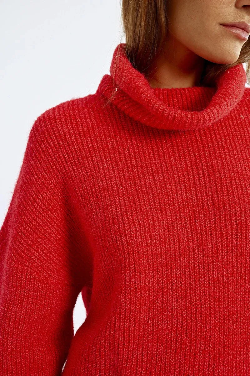 Very Cherry Turtle Neck Sweater