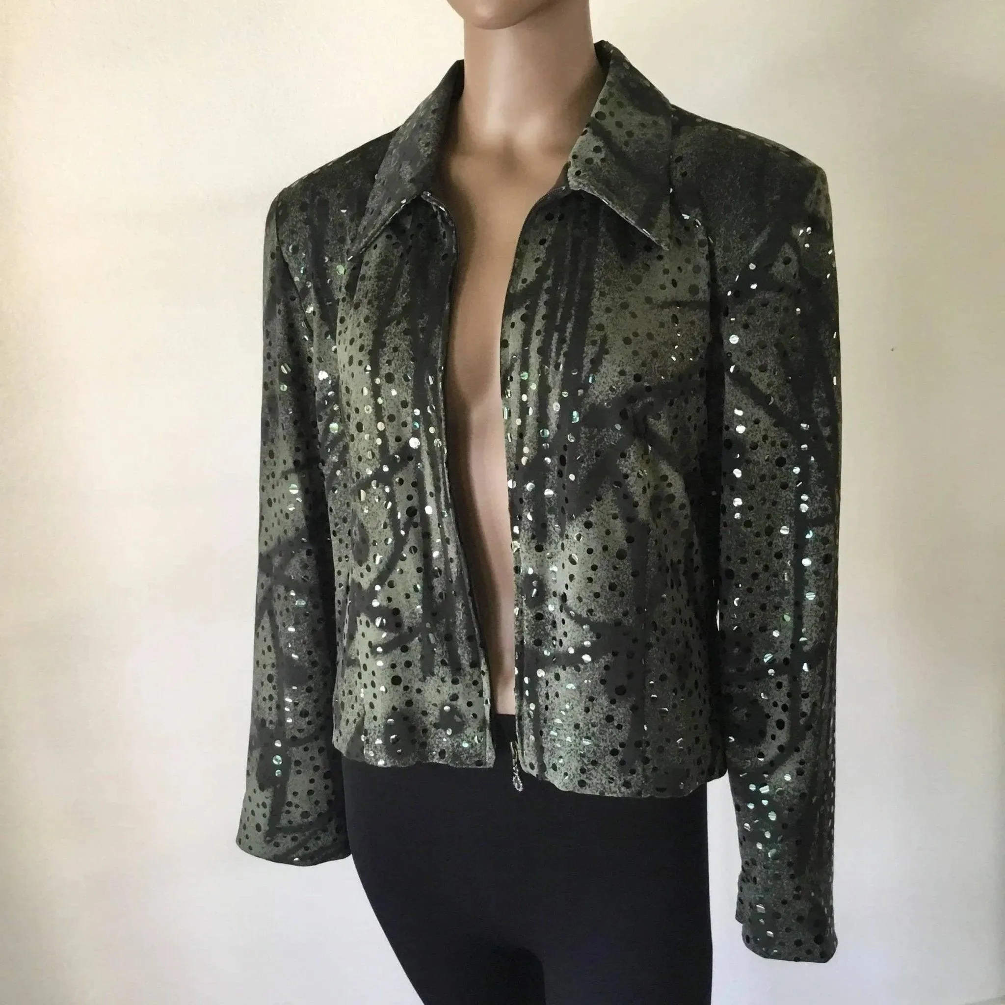 Women’s Clothing & Joseph Ribkoff Sequins Front Zip Vintage Jacket