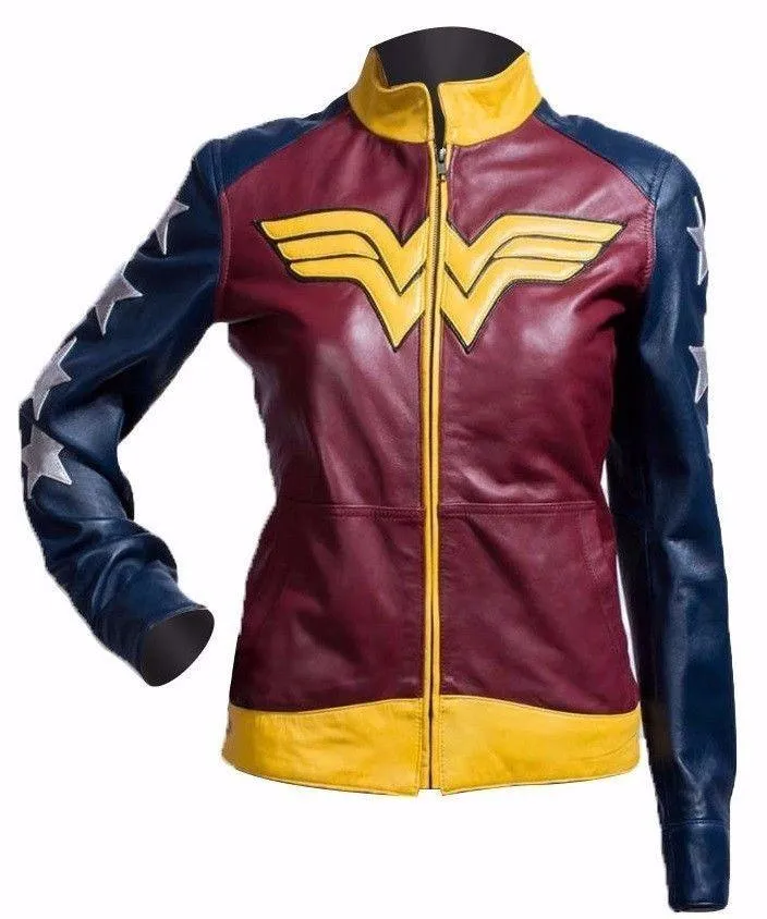 Wonder Woman Adrianne Palicki Costume Stylish Ladies Leather Jacket