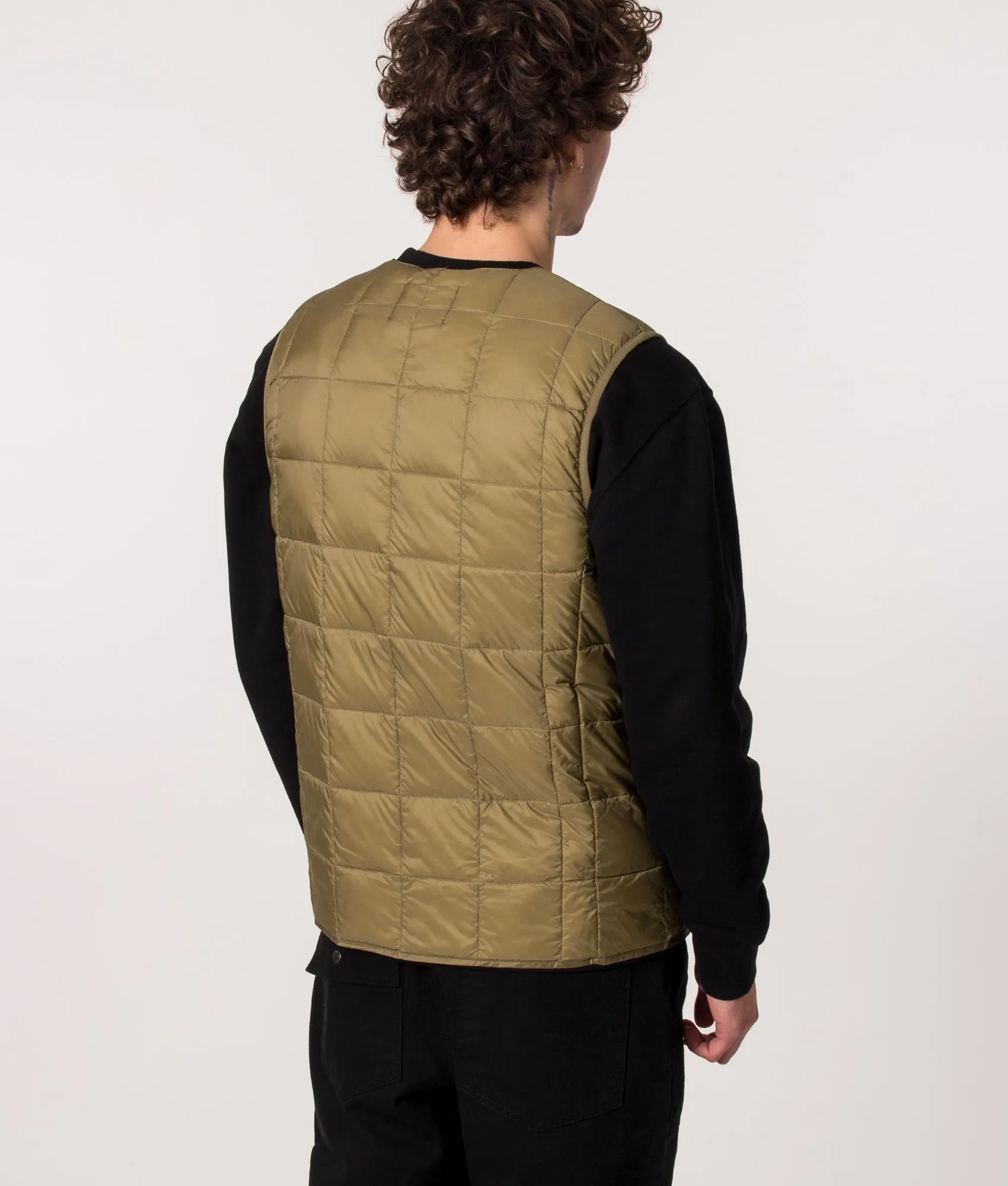 Zip Through Crew Neck W Down Gilet